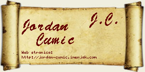 Jordan Čumić vizit kartica